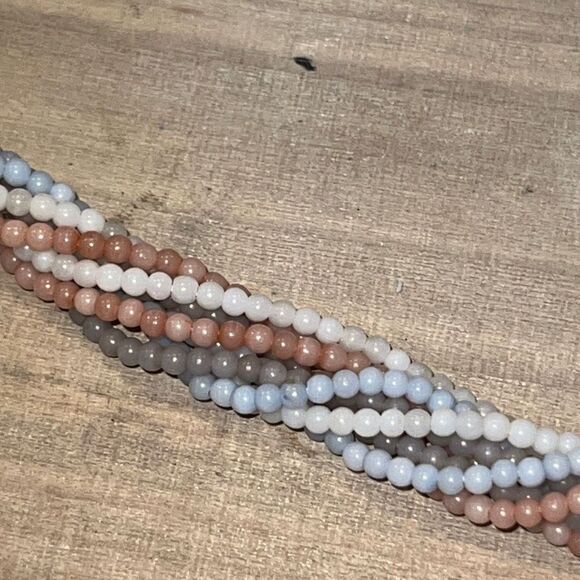 8 Strand Multi Colored Bead Necklace - Picture 2 of 6